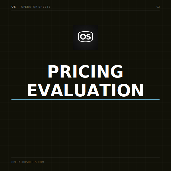 Pricing Evaluation